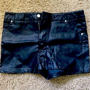 Vegan Leather Shorts